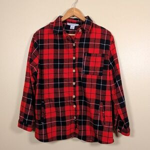 Emma's Expressions Maternity Sz S Buffalo Check Long Sleeve Shirt Pockets